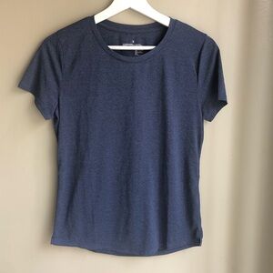 MUJI Womens Short Sleeve T-Shirt Blue Size: S